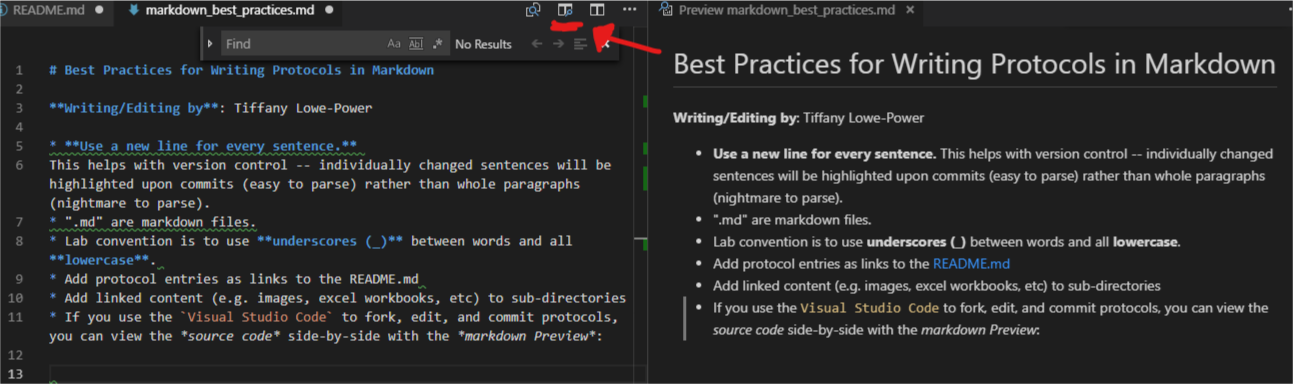 How to open the preview markdown